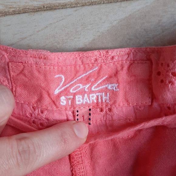 Voila St Barth Linen Embroidered Short - Picture 8 of 9